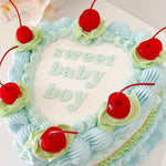 Sweet baby boy cake plate and cutter