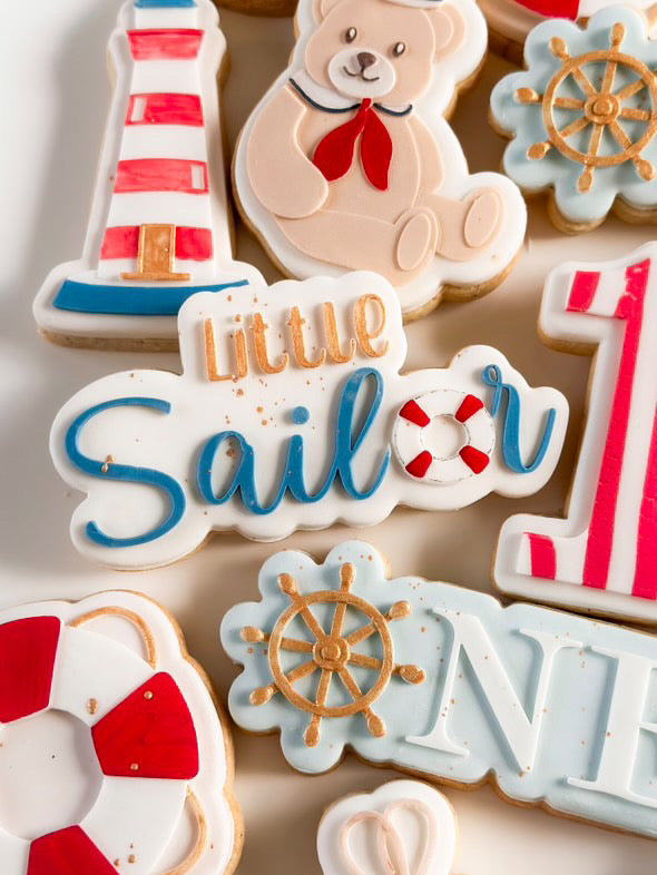 Little Sailor Shape Font with Life Bouy Debosser and Cutter