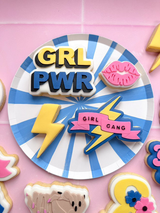Girl gang in lightning bolt stamp and cutter