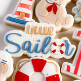 Little Sailor Shape Font with Life Bouy Debosser and Cutter