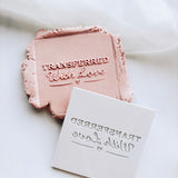 Transferred with love font plate only