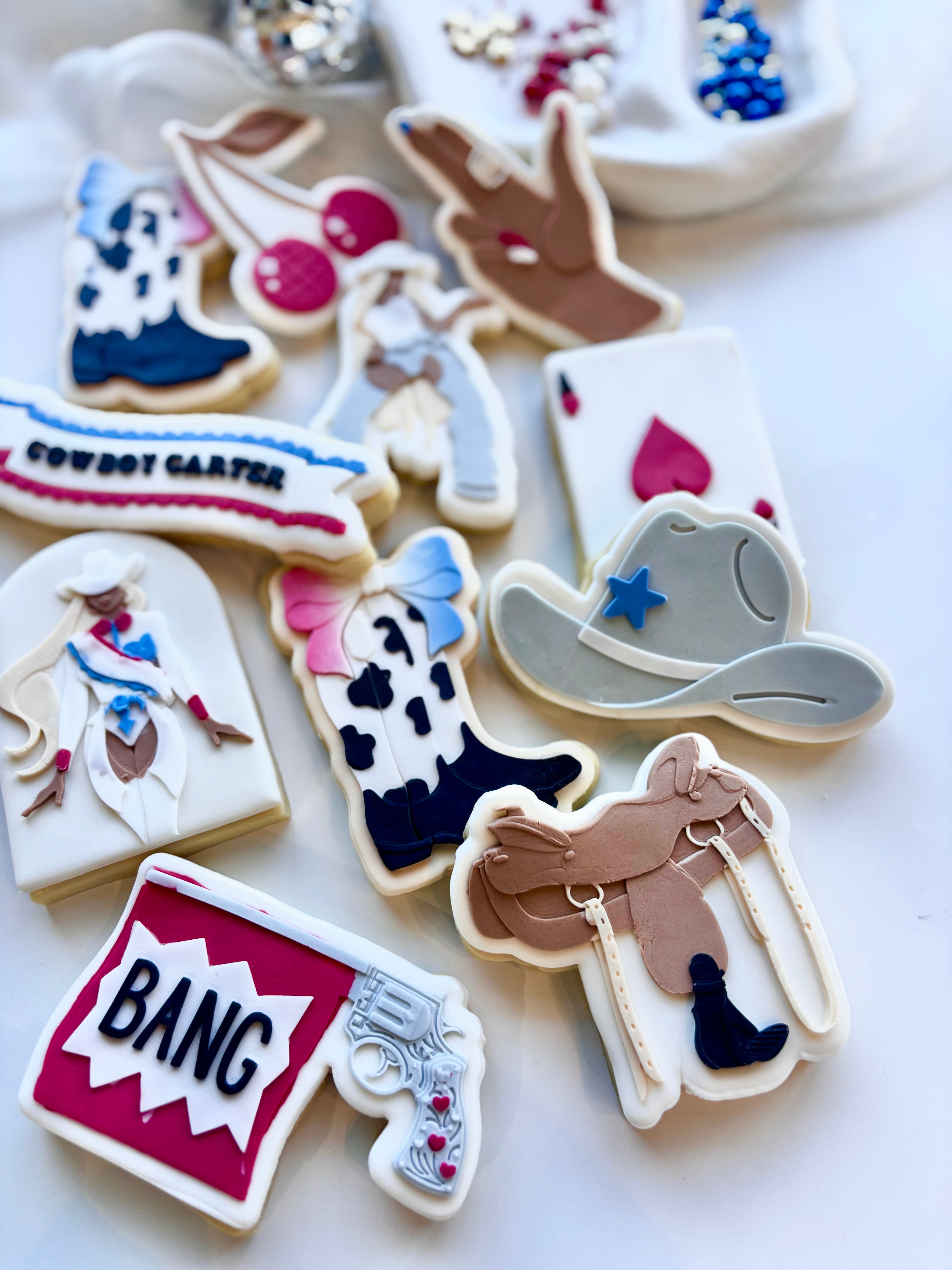 Detailed Ridding Saddle Cowboy Carter Stamp and Cutter