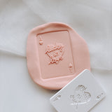 Ace playing card Lucky in love font debosser and cutter