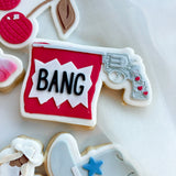 Fake Pistol BANG Cowboy Carter Stamp and Cutter