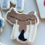 Detailed Ridding Saddle Cowboy Carter Stamp and Cutter