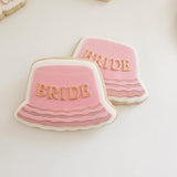 Simple floppy bucket hat BRIDE stamp and cutter