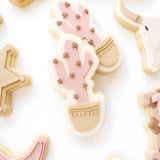 Western themed cactus in pot debosser and cutter