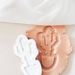 Western themed cactus in pot debosser and cutter