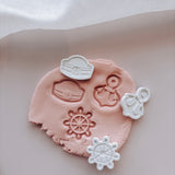 Mini sailer set of three stamps and cutters