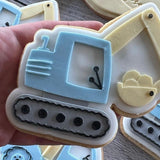 Construction digger debosser and cutter