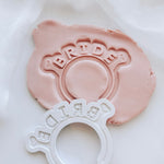 Ogre ears BRIDE headband stamp and cutter