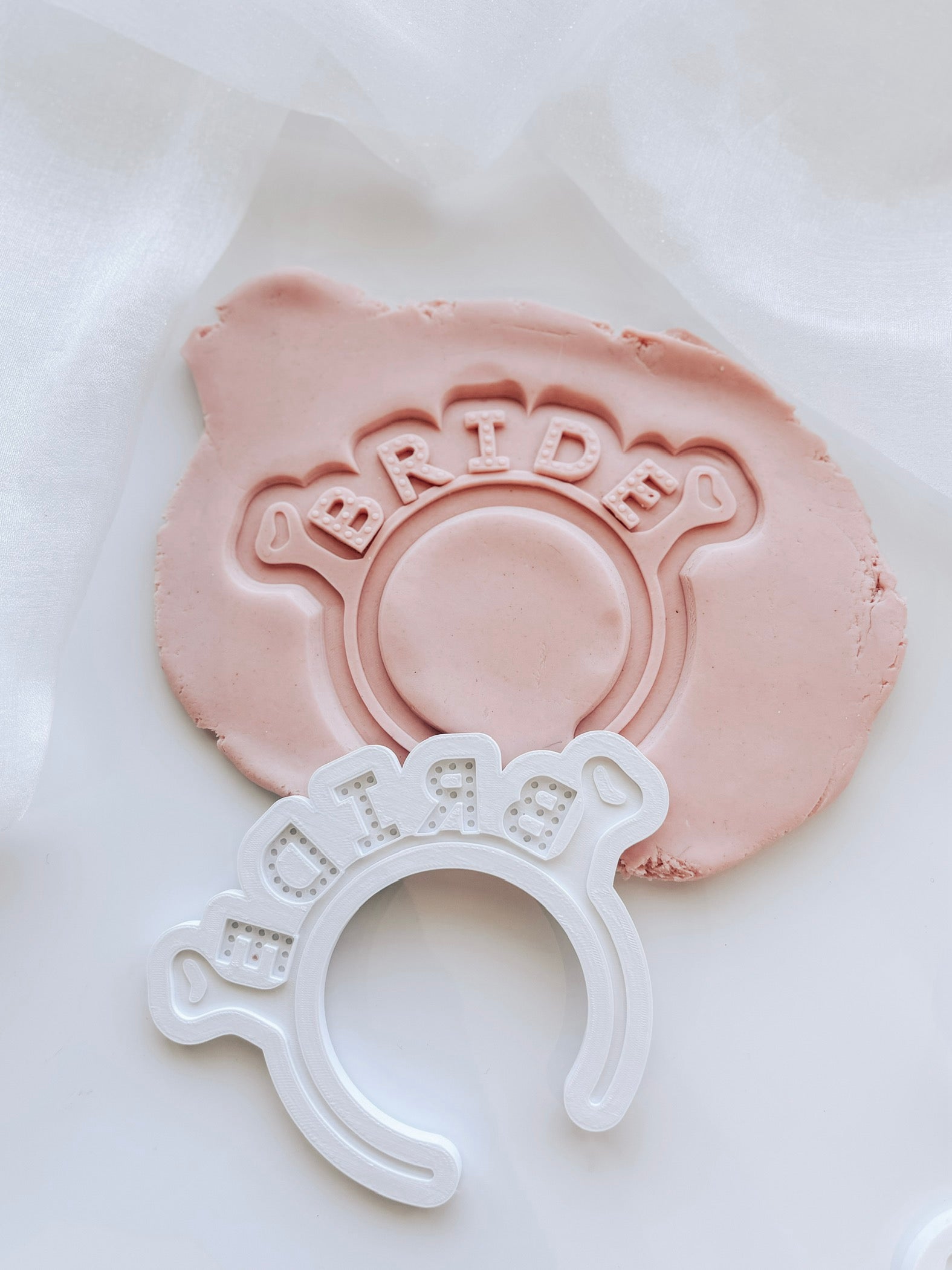 Ogre ears BRIDE headband stamp and cutter