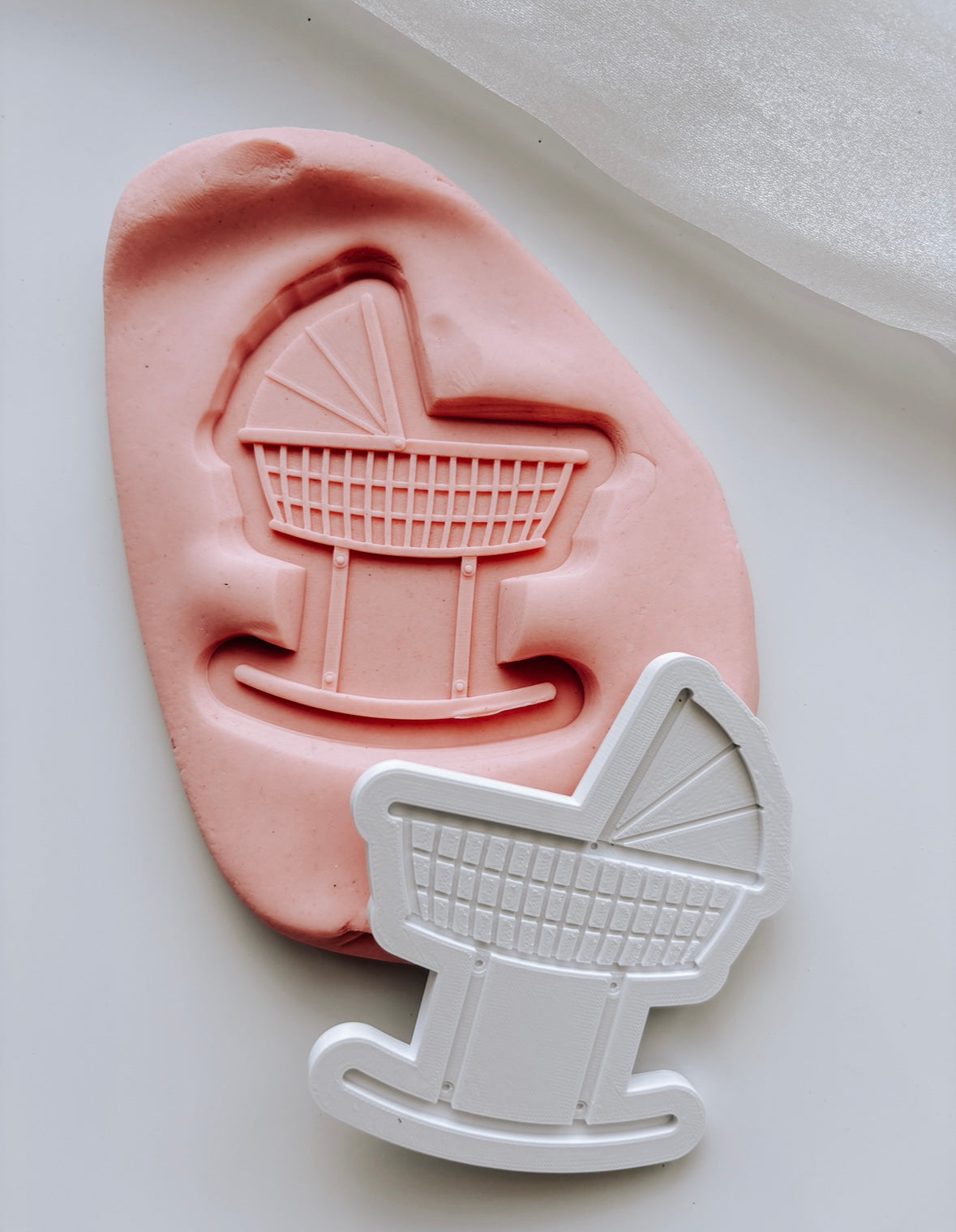 Simple rocking cot stamp and cutter