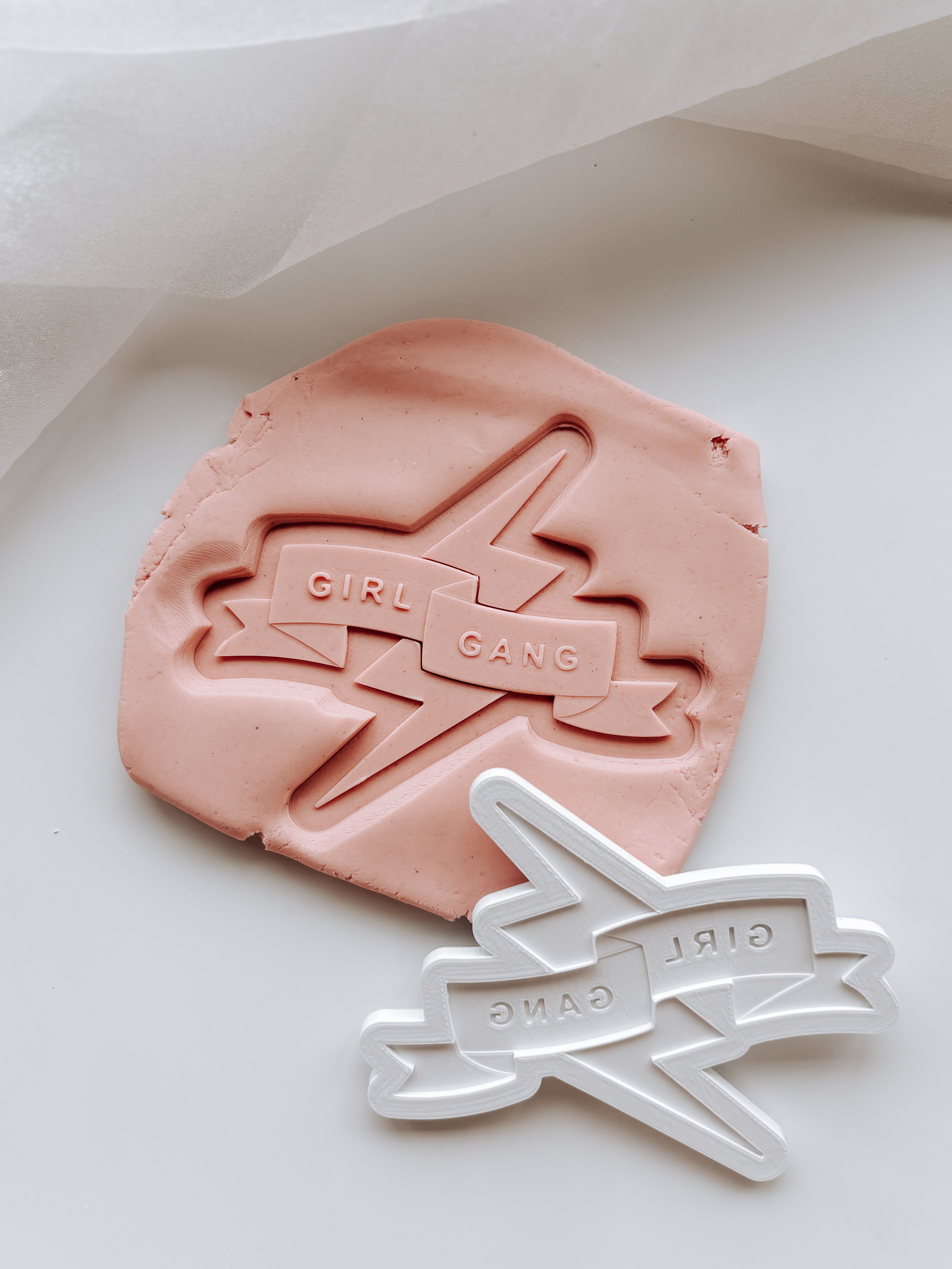 Girl gang in lightning bolt stamp and cutter