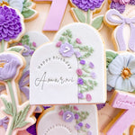 Floral double arch debosser and cutter