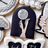 Heels in arch with disco ball stamp & cutter