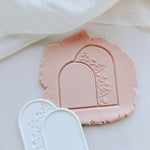 Floral double arch debosser and cutter