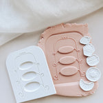 High tea stand debosser and cutter set