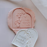 Vino before Vows double arch stamp and cutter