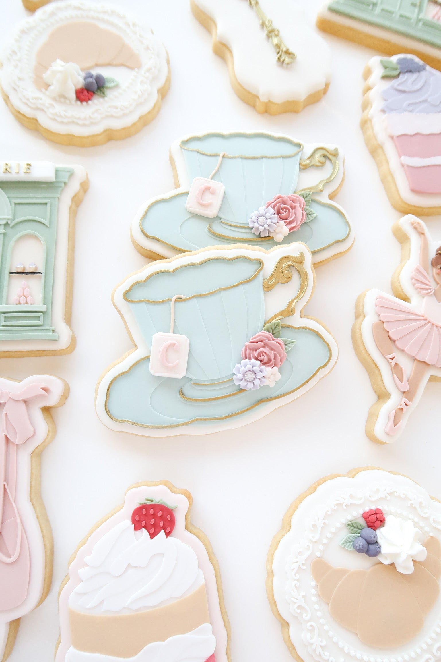 Tea Party Themed Sugar Cookies