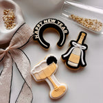 Happy New Years Headband Cookie stamp and cutter