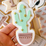Western themed cactus in pot debosser and cutter