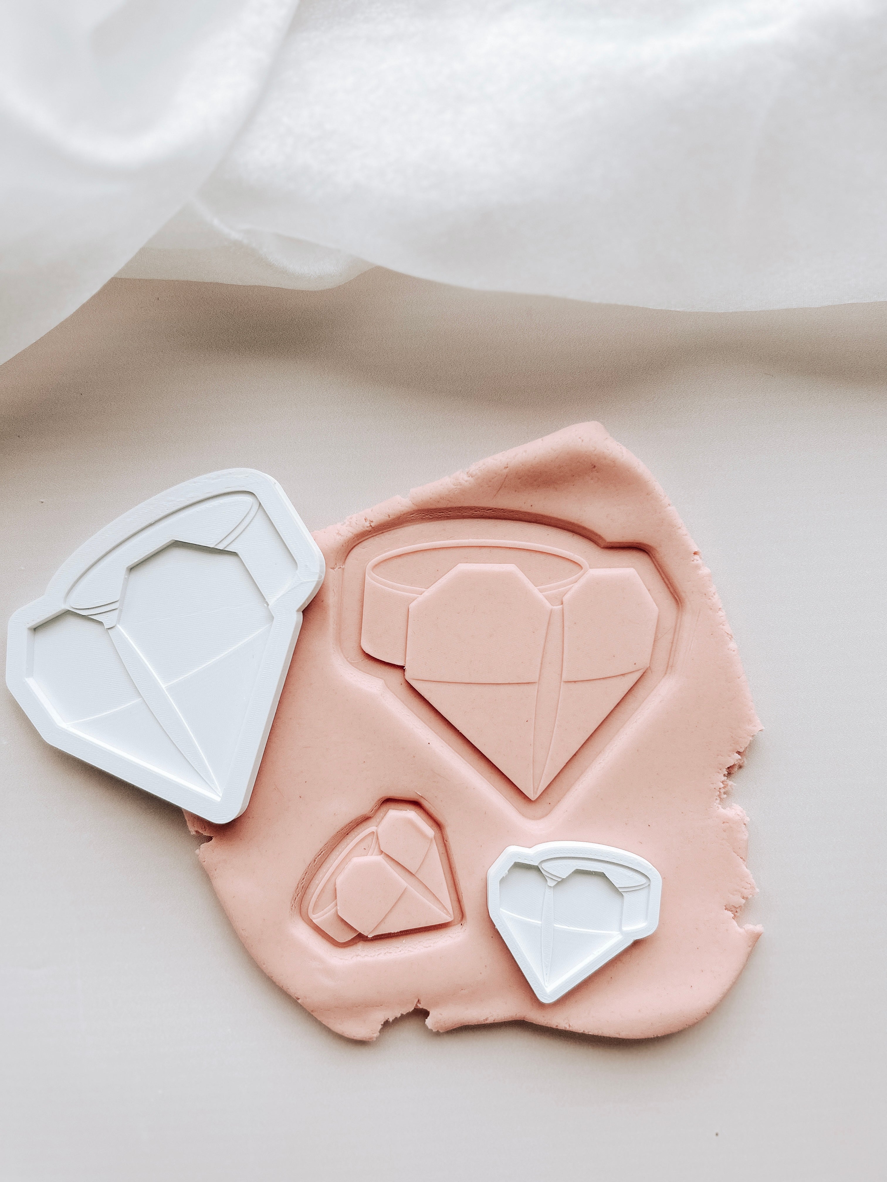 Standard size Paper heart stamp and cutter
