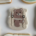 Little bear in explorers back pack stamp and cutter