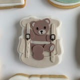Little bear in explorers back pack stamp and cutter