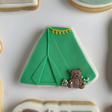 Simple tent with lights stamp and cutter