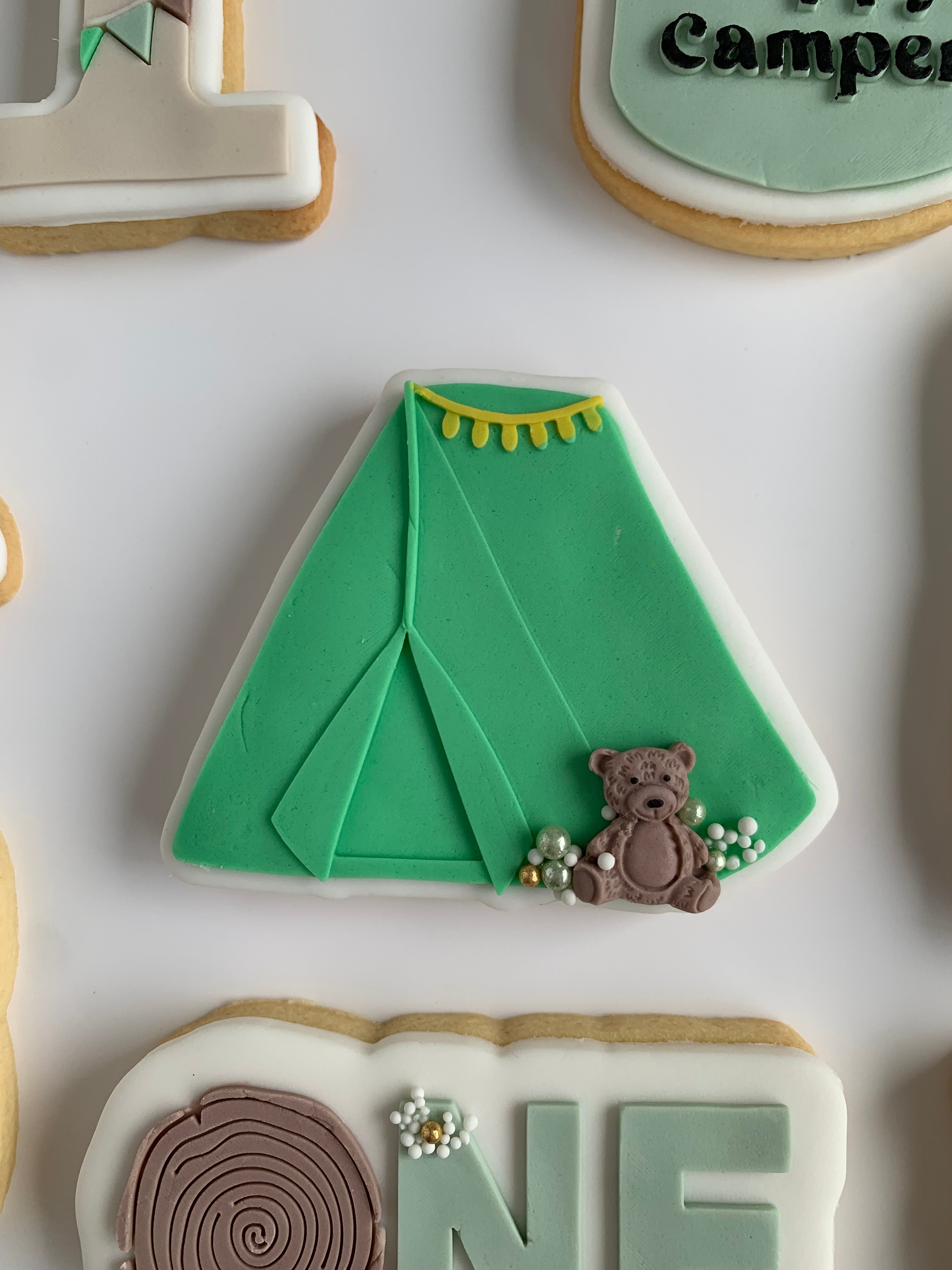 Simple tent with lights stamp and cutter