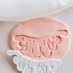 Cowboy hanger rack debosser and cutter