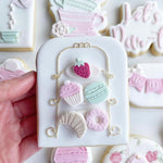 High tea stand debosser and cutter set