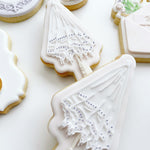 Parasol umbrella debosser and cutter