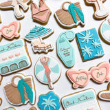 Palm tree perspective silhouette debosser and cutter