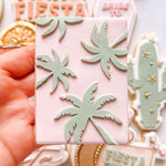 Palm tree perspective silhouette debosser and cutter