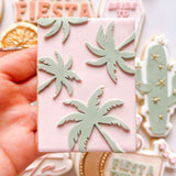 Palm tree perspective silhouette debosser and cutter