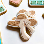 Beach hat with floppy bow debosser and cutter