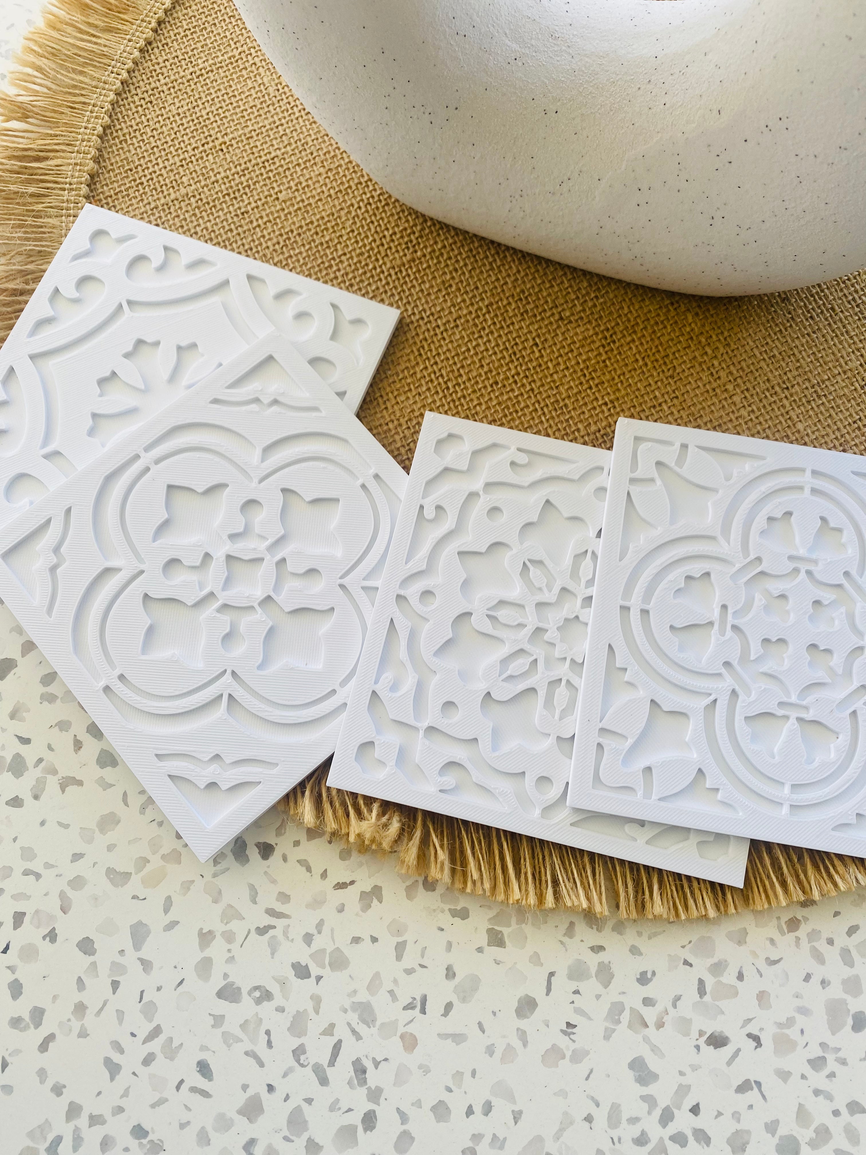 Positano tiles LARGE set of 4