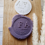Wedding Debosser Personalised Floral Edge Initials