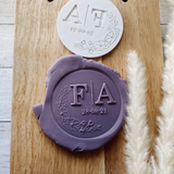 Wedding Debosser Personalised Floral Edge Initials