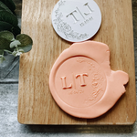 Wedding Debosser Personalised Floral Edge Initials