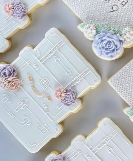 Stacked Suitcases Debosser Cookie Stamp and Cutter