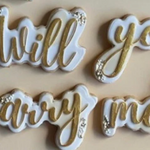 Will you marry me cookie set of 4