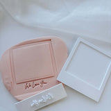 NEW Blank Polaroid  Stamp and Cutter with matching mini embossers