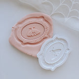 Moth gothic oval shaped frame stamp and cutter