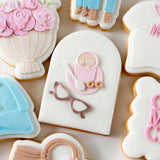 Cool mum brunch view iced latte with earings & glasses Stamp & Cutter