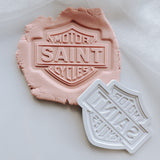 Personalised motor ____ cycles badge stamp and cutter