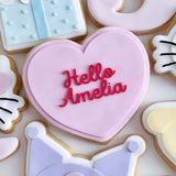 Hello Kitty themed heart NEW style personalised name
