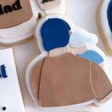 Father & Child  Caps Backward Silhouette Stamp and Cutter